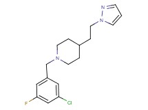 1-(3-chloro-5-fluorobenzyl)-4-[2-(1H-pyrazol-1-yl)ethyl]piperidine