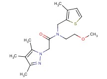 N-(2-methoxyethyl)-N-[(3-methyl-2-thienyl)methyl]-2-(3,4,5-trimethyl-1H-pyrazol-1-yl)acetamide