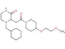 4-(cyclohexylmethyl)-3-{2-[4-(2-methoxyethoxy)-1-piperidinyl]-2-oxoethyl}-2-piperazinone