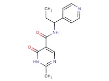 2-methyl-6-oxo-N-(1-pyridin-4-ylpropyl)-1,6-dihydropyrimidine-5-carboxamide