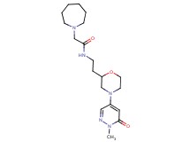 2-azepan-1-yl-N-{2-[4-(1-methyl-6-oxo-1,6-dihydropyridazin-4-yl)morpholin-2-yl]ethyl}acetamide