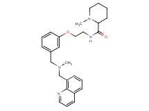 1-methyl-N-[2-(3-{[methyl(8-quinolinylmethyl)amino]methyl}phenoxy)ethyl]-2-piperidinecarboxamide