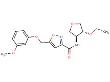 N-[(3S*,4R*)-4-ethoxytetrahydrofuran-3-yl]-5-[(3-methoxyphenoxy)methyl]isoxazole-3-carboxamide