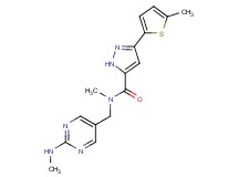 N-methyl-N-{[2-(methylamino)-5-pyrimidinyl]methyl}-3-(5-methyl-2-thienyl)-1H-pyrazole-5-carboxamide