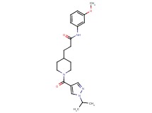 3-{1-[(1-isopropyl-1H-pyrazol-4-yl)carbonyl]-4-piperidinyl}-N-(3-methoxyphenyl)propanamide