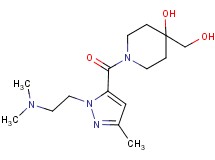 1-({1-[2-(dimethylamino)ethyl]-3-methyl-1H-pyrazol-5-yl}carbonyl)-4-(hydroxymethyl)piperidin-4-ol