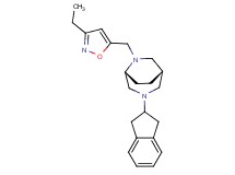 (1S*,5R*)-3-(2,3-dihydro-1H-inden-2-yl)-6-[(3-ethyl-5-isoxazolyl)methyl]-3,6-diazabicyclo[3.2.2]nonane