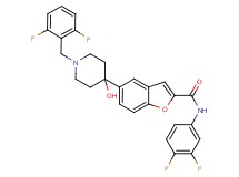 5-[1-(2,6-difluorobenzyl)-4-hydroxy-4-piperidinyl]-N-(3,4-difluorophenyl)-1-benzofuran-2-carboxamide