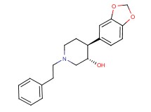 (3S*,4S*)-4-(1,3-benzodioxol-5-yl)-1-(2-phenylethyl)piperidin-3-ol