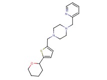1-(pyridin-2-ylmethyl)-4-{[5-(tetrahydro-2H-pyran-2-yl)-2-thienyl]methyl}piperazine