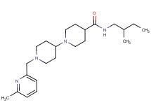 N-(2-methylbutyl)-1'-[(6-methyl-2-pyridinyl)methyl]-1,4'-bipiperidine-4-carboxamide