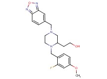2-[4-(2,1,3-benzoxadiazol-5-ylmethyl)-1-(2-fluoro-4-methoxybenzyl)-2-piperazinyl]ethanol