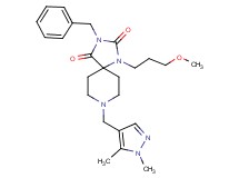 3-benzyl-8-[(1,5-dimethyl-1H-pyrazol-4-yl)methyl]-1-(3-methoxypropyl)-1,3,8-triazaspiro[4.5]decane-2,4-dione