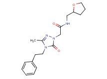 2-[3-methyl-5-oxo-4-(2-phenylethyl)-4,5-dihydro-1H-1,2,4-triazol-1-yl]-N-(tetrahydro-2-furanylmethyl)acetamide