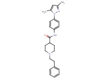 N-[4-(3,5-dimethyl-1H-pyrazol-1-yl)phenyl]-1-(2-phenylethyl)-4-piperidinecarboxamide