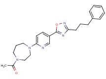 1-acetyl-4-{5-[3-(3-phenylpropyl)-1,2,4-oxadiazol-5-yl]-2-pyridinyl}-1,4-diazepane