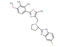 5-fluoro-2-(1-{[2-(4-methoxy-2,3-dimethylphenyl)-5-methyl-1,3-oxazol-4-yl]methyl}-2-pyrrolidinyl)-1H-benzimidazole