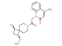 1-{2-[(1R*,3S*)-1-hydroxy-3-methoxy-7-azaspiro[3.5]non-7-yl]-2-oxoethyl}-4-methylquinolin-2(1H)-one