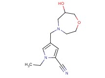 1-ethyl-4-[(6-hydroxy-1,4-oxazepan-4-yl)methyl]-1H-pyrrole-2-carbonitrile
