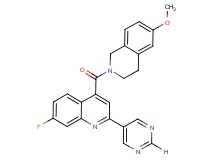 7-fluoro-4-[(6-methoxy-3,4-dihydroisoquinolin-2(1H)-yl)carbonyl]-2-pyrimidin-5-ylquinoline