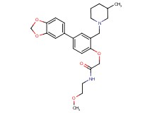 2-{4-(1,3-benzodioxol-5-yl)-2-[(3-methyl-1-piperidinyl)methyl]phenoxy}-N-(2-methoxyethyl)acetamide