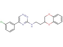 5-(3-chlorophenyl)-N-[2-(2,3-dihydro-1,4-benzodioxin-2-yl)ethyl]-1,2,4-triazin-3-amine