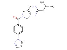 2-isobutyl-6-[4-(1H-pyrazol-1-yl)benzoyl]-6,7-dihydro-5H-pyrrolo[3,4-d]pyrimidine
