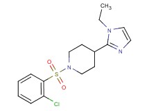 1-[(2-chlorophenyl)sulfonyl]-4-(1-ethyl-1H-imidazol-2-yl)piperidine