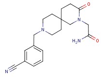2-[9-(3-cyanobenzyl)-3-oxo-2,9-diazaspiro[5.5]undec-2-yl]acetamide