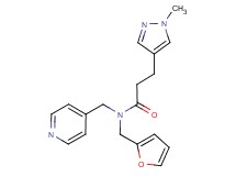 N-(2-furylmethyl)-3-(1-methyl-1H-pyrazol-4-yl)-N-(pyridin-4-ylmethyl)propanamide
