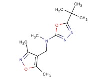 5-tert-butyl-N-[(3,5-dimethylisoxazol-4-yl)methyl]-N-methyl-1,3,4-oxadiazol-2-amine