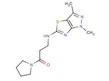 1,3-dimethyl-N-(3-oxo-3-pyrrolidin-1-ylpropyl)-1H-pyrazolo[3,4-d][1,3]thiazol-5-amine