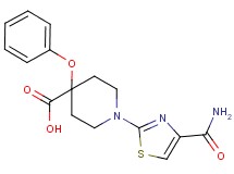 1-[4-(aminocarbonyl)-1,3-thiazol-2-yl]-4-phenoxypiperidine-4-carboxylic acid