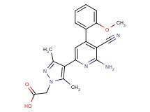 {4-[6-amino-5-cyano-4-(2-methoxyphenyl)pyridin-2-yl]-3,5-dimethyl-1H-pyrazol-1-yl}acetic acid