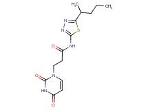 3-(2,4-dioxo-3,4-dihydropyrimidin-1(2H)-yl)-N-[5-(1-methylbutyl)-1,3,4-thiadiazol-2-yl]propanamide