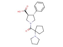 (3S*,4R*)-4-phenyl-1-{[1-(1-pyrrolidinyl)cyclopentyl]carbonyl}-3-pyrrolidinecarboxylic acid