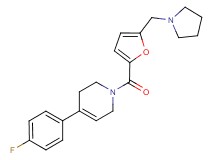 4-(4-fluorophenyl)-1-[5-(pyrrolidin-1-ylmethyl)-2-furoyl]-1,2,3,6-tetrahydropyridine