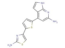 4-[5-(2-amino-1,3-thiazol-4-yl)-2-thienyl]-1H-pyrrolo[2,3-b]pyridin-6-amine