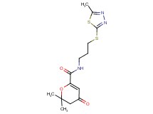 2,2-dimethyl-N-{3-[(5-methyl-1,3,4-thiadiazol-2-yl)thio]propyl}-4-oxo-3,4-dihydro-2H-pyran-6-carboxamide
