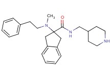 2-[methyl(2-phenylethyl)amino]-N-(4-piperidinylmethyl)-2-indanecarboxamide