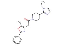 4-(1-ethyl-1H-imidazol-2-yl)-1-[(5-methyl-2-phenyl-1,3-oxazol-4-yl)acetyl]piperidine