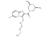 N-[(6-chloro-2-{[(2R*,6S*)-2,6-dimethyl-4-morpholinyl]carbonyl}imidazo[1,2-a]pyridin-3-yl)methyl]-2-(methylthio)ethanamine
