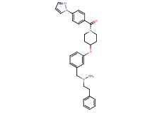 N-methyl-2-phenyl-N-[3-({1-[4-(1H-pyrazol-1-yl)benzoyl]-4-piperidinyl}oxy)benzyl]ethanamine
