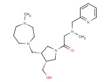 {(3R*,4R*)-4-[(4-methyl-1,4-diazepan-1-yl)methyl]-1-[N-methyl-N-(pyridin-2-ylmethyl)glycyl]pyrrolidin-3-yl}methanol