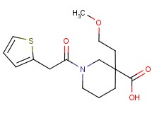 3-(2-methoxyethyl)-1-(2-thienylacetyl)-3-piperidinecarboxylic acid