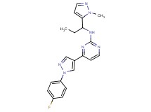 4-[1-(4-fluorophenyl)-1H-pyrazol-4-yl]-N-[1-(1-methyl-1H-pyrazol-5-yl)propyl]-2-pyrimidinamine