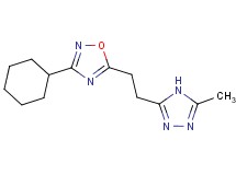 3-cyclohexyl-5-[2-(5-methyl-4H-1,2,4-triazol-3-yl)ethyl]-1,2,4-oxadiazole