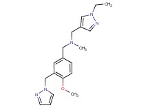 1-(1-ethyl-1H-pyrazol-4-yl)-N-[4-methoxy-3-(1H-pyrazol-1-ylmethyl)benzyl]-N-methylmethanamine