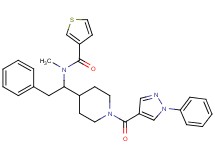 N-methyl-N-(2-phenyl-1-{1-[(1-phenyl-1H-pyrazol-4-yl)carbonyl]-4-piperidinyl}ethyl)-3-thiophenecarboxamide