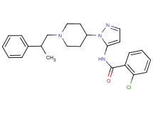 2-chloro-N-{1-[1-(2-phenylpropyl)-4-piperidinyl]-1H-pyrazol-5-yl}benzamide